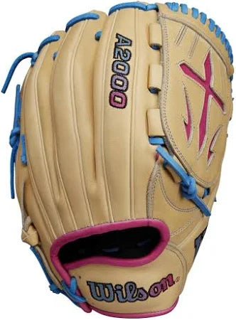 Wilson A2000 2024 AUGUST GOTM B23 Sky Blue/Pink 12.00" Baseball Glove: WBW10278812